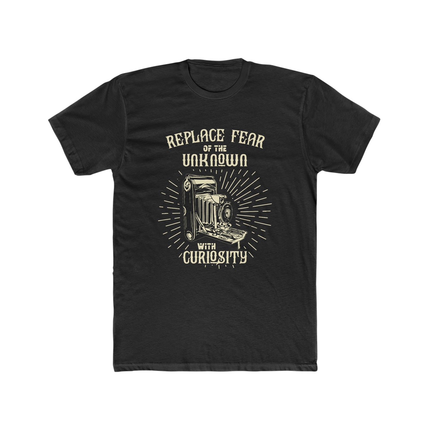 Replace Fear of the Unknown with Curiosity - Men's Cotton Crew Tee