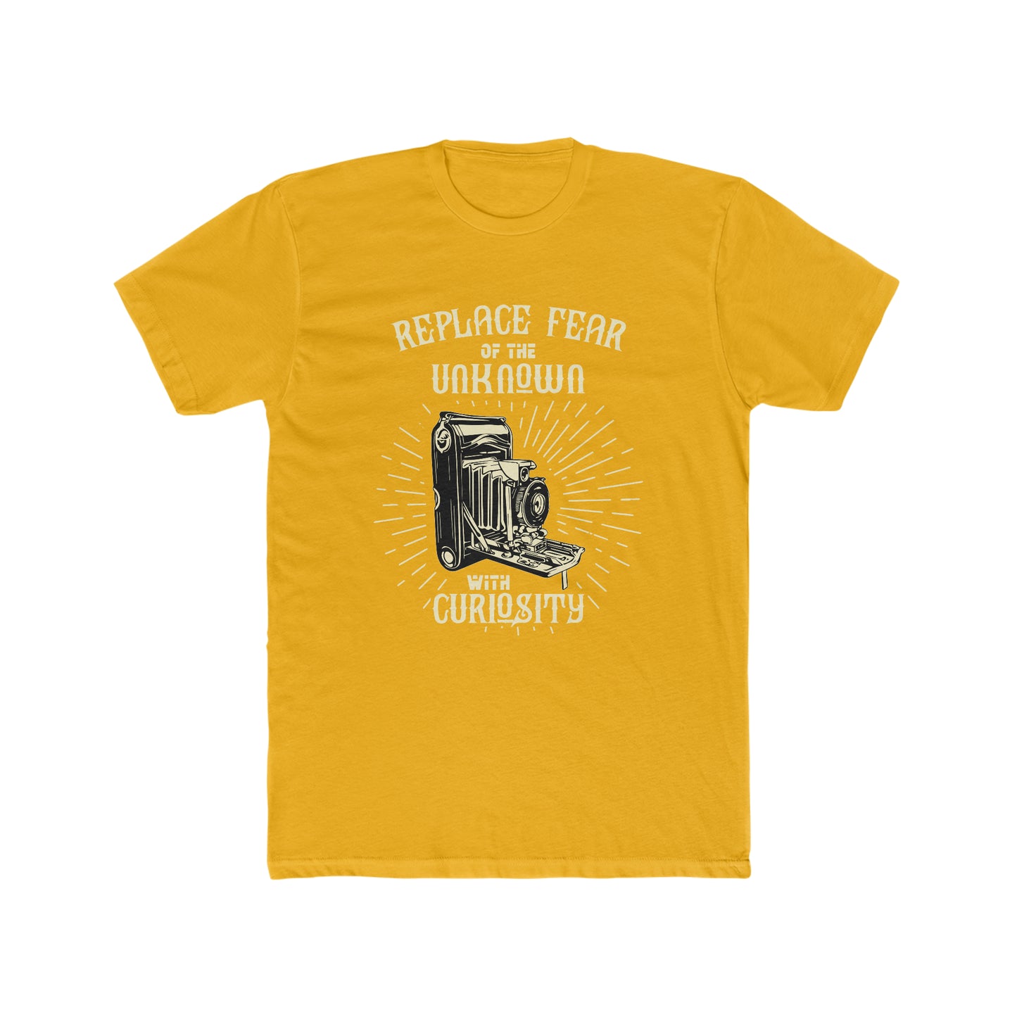 Replace Fear of the Unknown with Curiosity - Men's Cotton Crew Tee