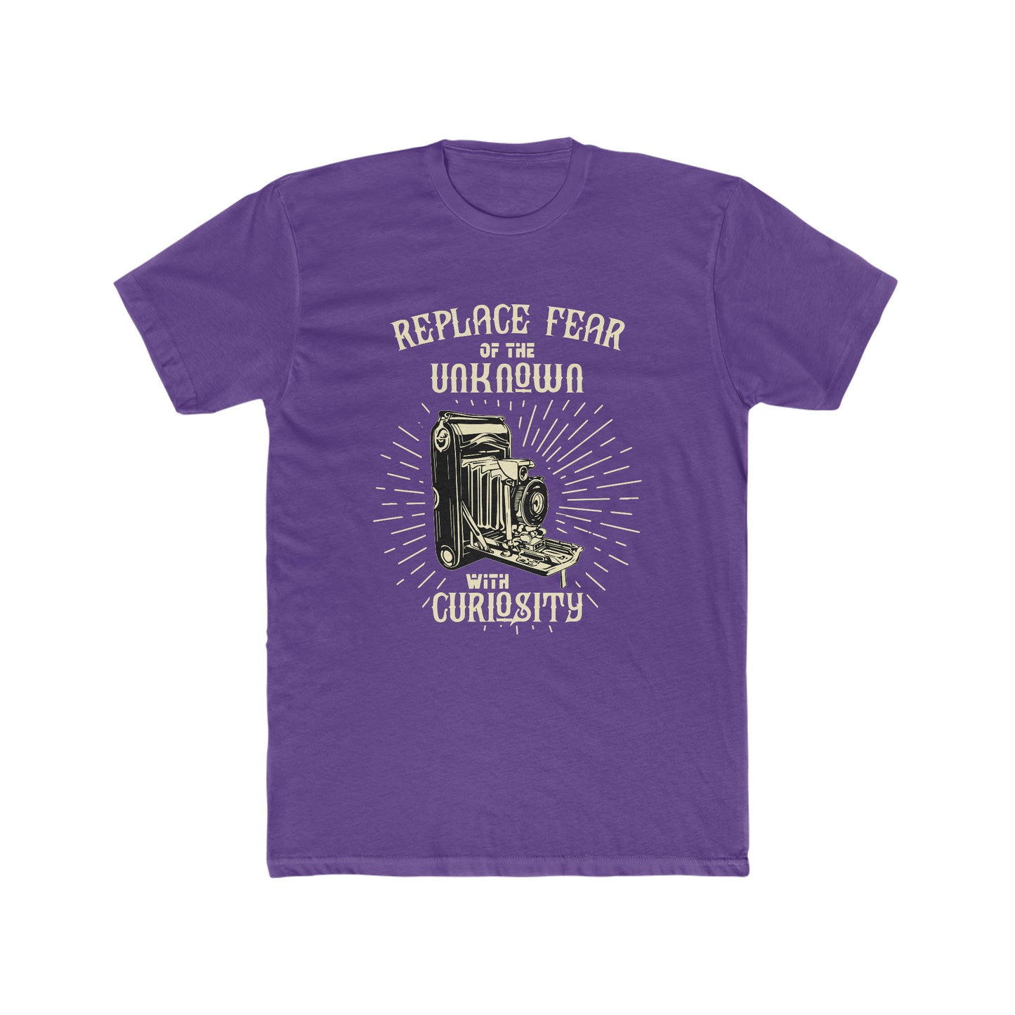 Replace Fear of the Unknown with Curiosity - Men's Cotton Crew Tee