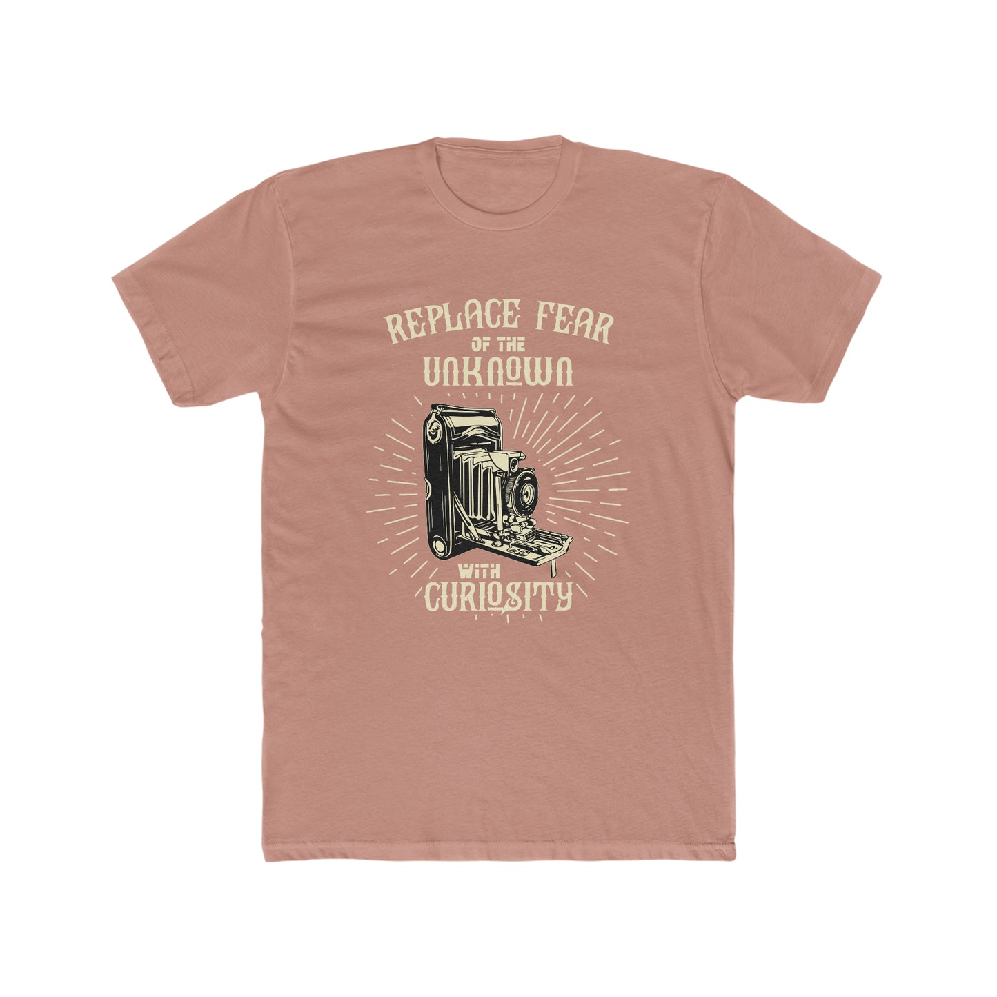 Replace Fear of the Unknown with Curiosity - Men's Cotton Crew Tee