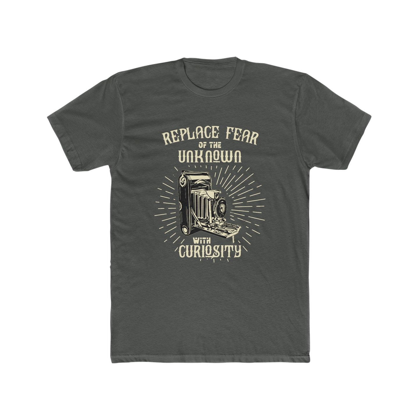 Replace Fear of the Unknown with Curiosity - Men's Cotton Crew Tee