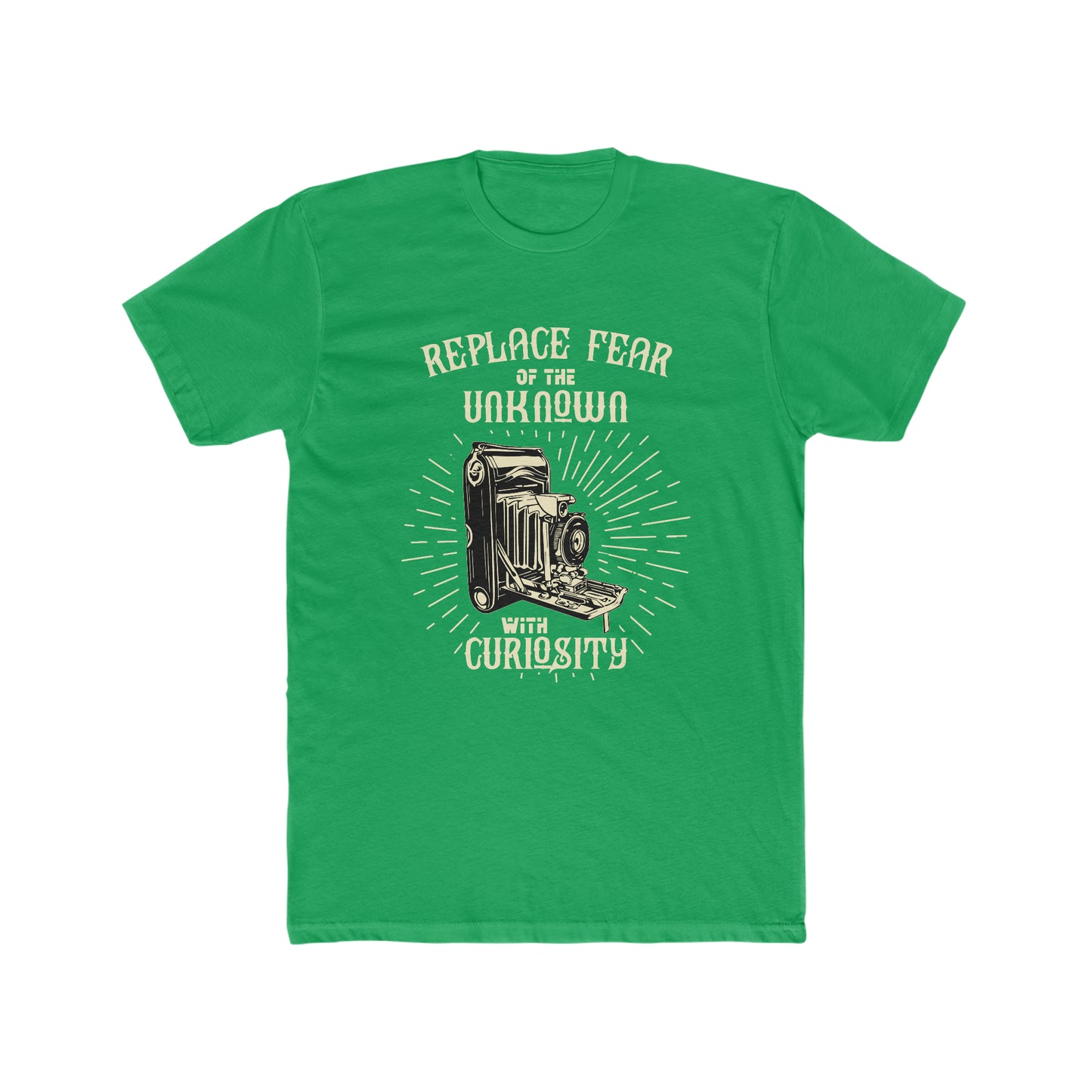 Replace Fear of the Unknown with Curiosity - Men's Cotton Crew Tee