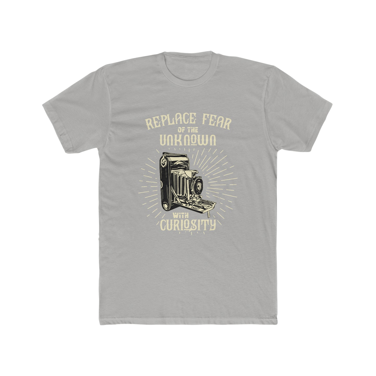 Replace Fear of the Unknown with Curiosity - Men's Cotton Crew Tee