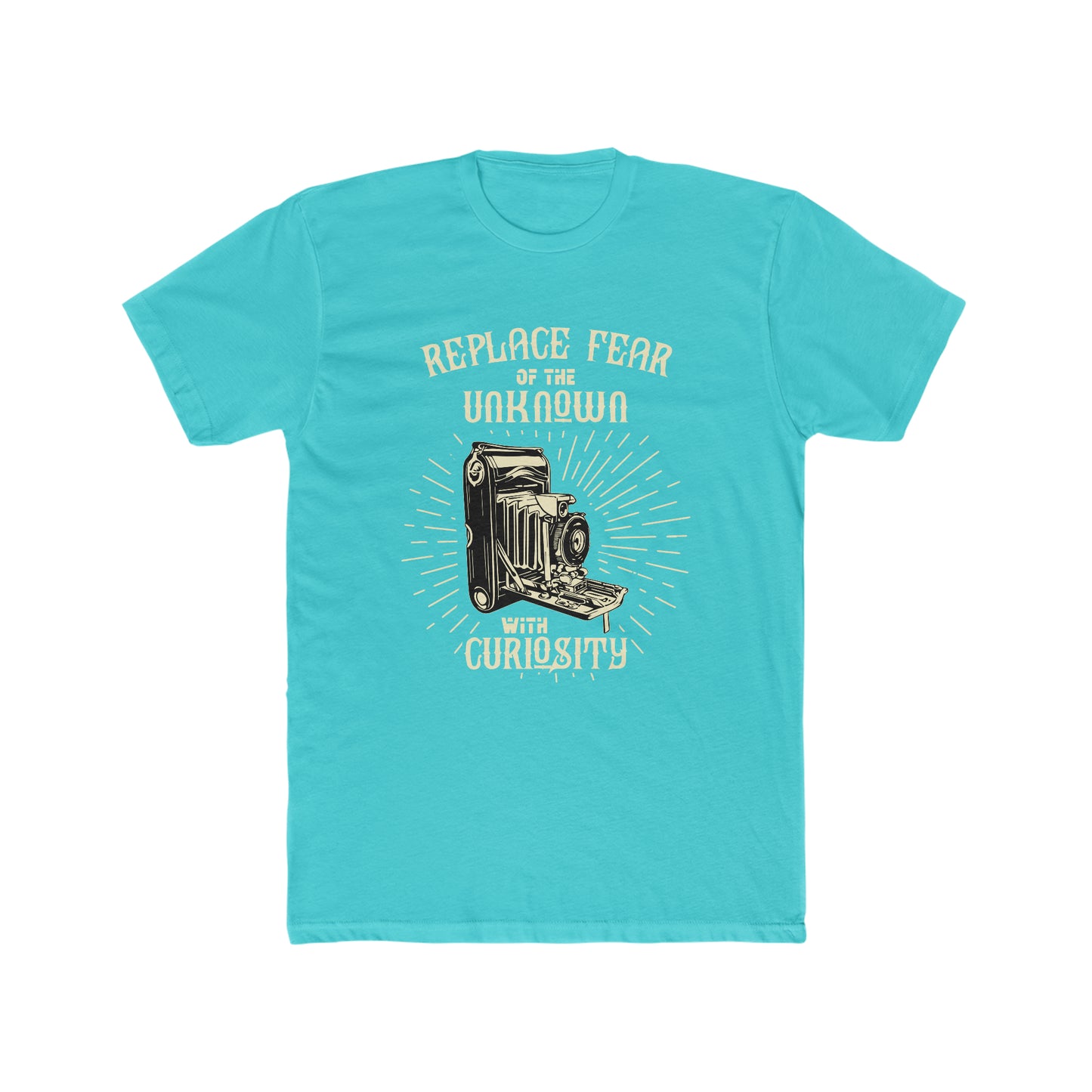 Replace Fear of the Unknown with Curiosity - Men's Cotton Crew Tee