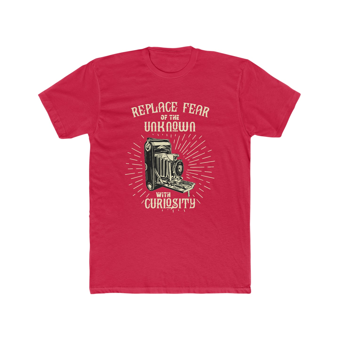 Replace Fear of the Unknown with Curiosity - Men's Cotton Crew Tee