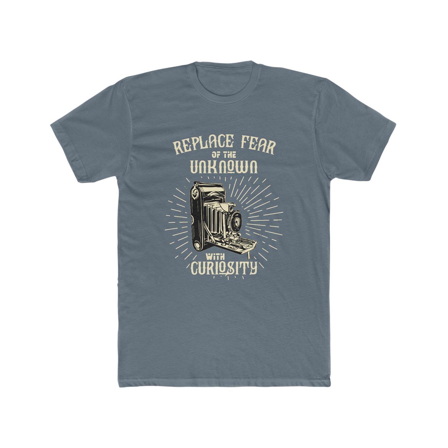 Replace Fear of the Unknown with Curiosity - Men's Cotton Crew Tee