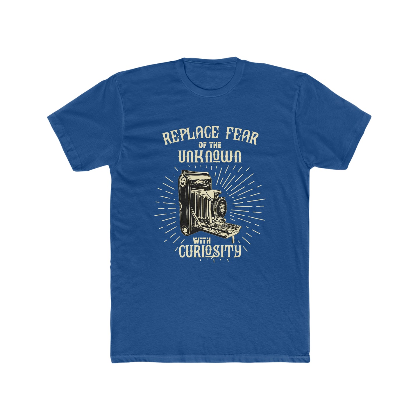 Replace Fear of the Unknown with Curiosity - Men's Cotton Crew Tee