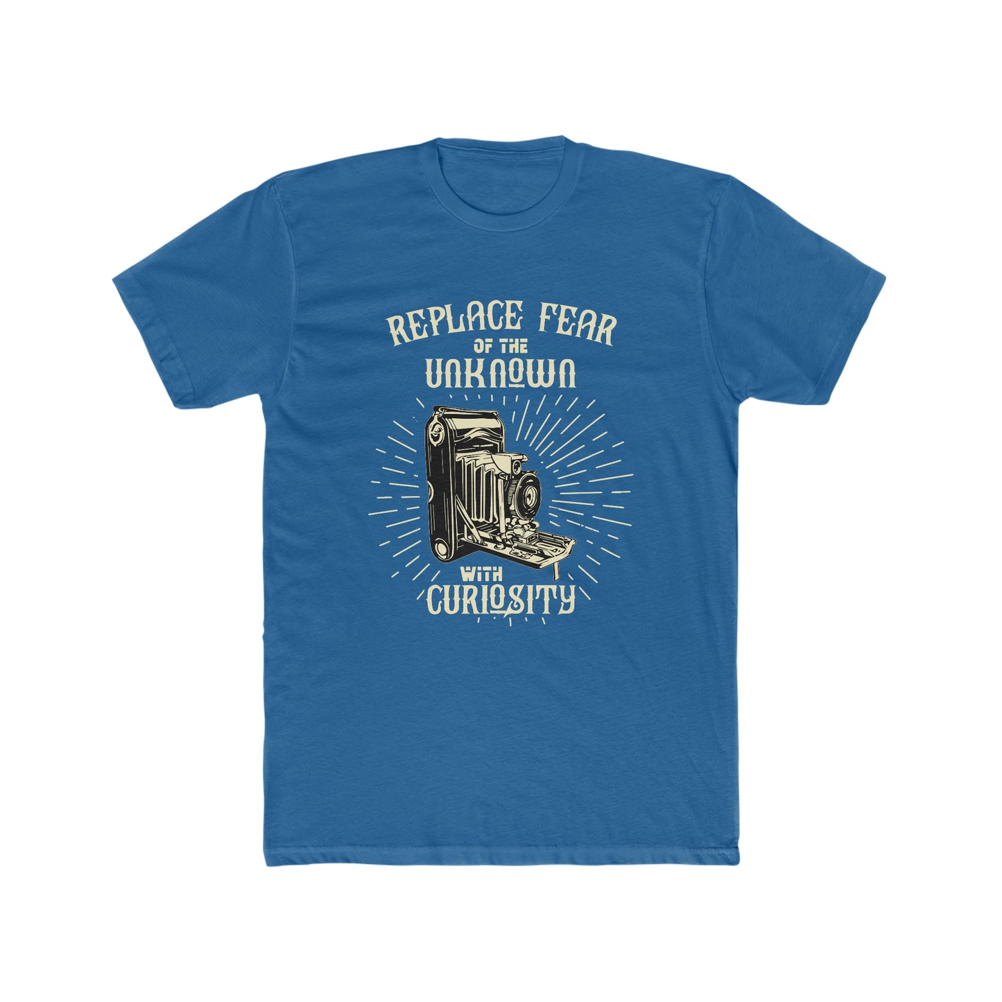 Replace Fear of the Unknown with Curiosity - Men's Cotton Crew Tee