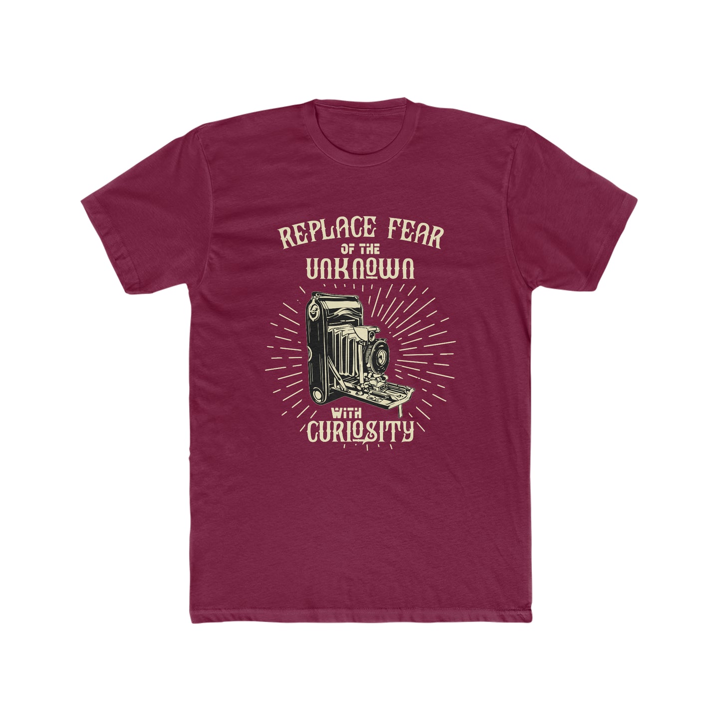 Replace Fear of the Unknown with Curiosity - Men's Cotton Crew Tee
