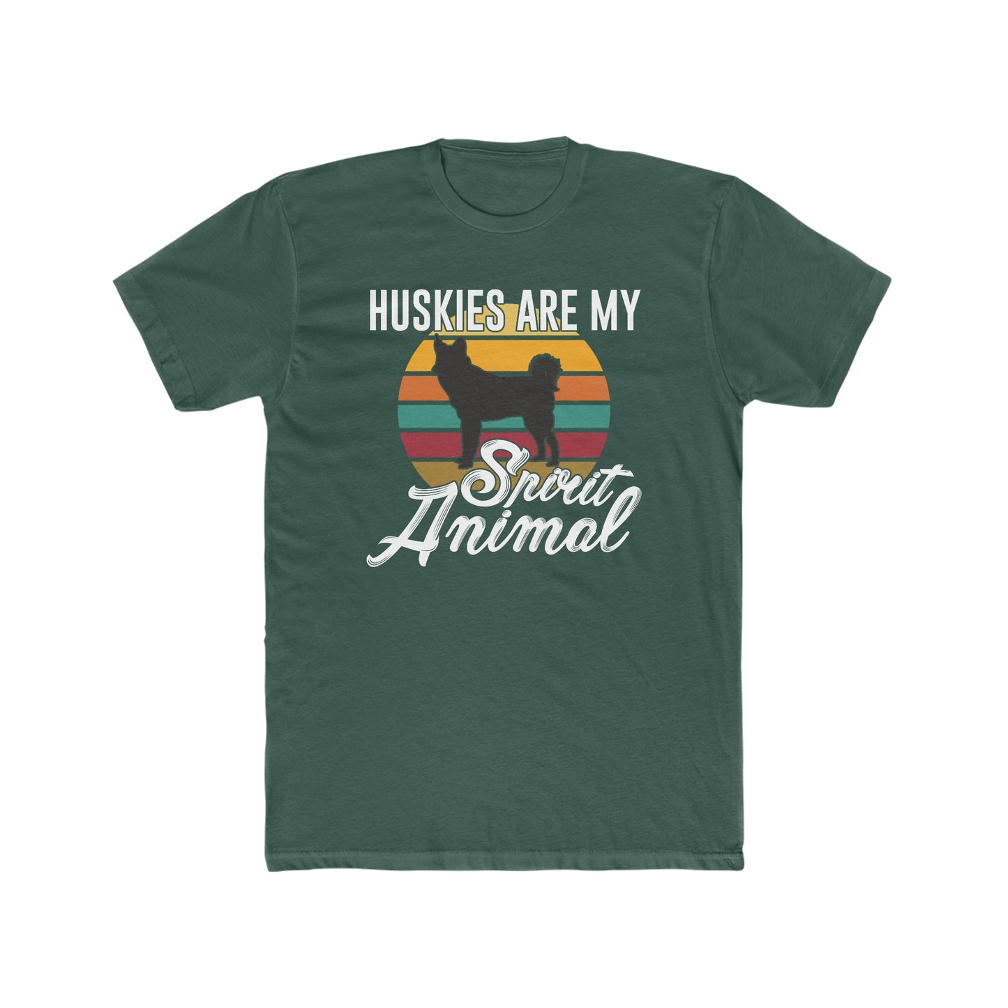 Huskies Are My Spirit Animal - Men's Cotton Crew Tee