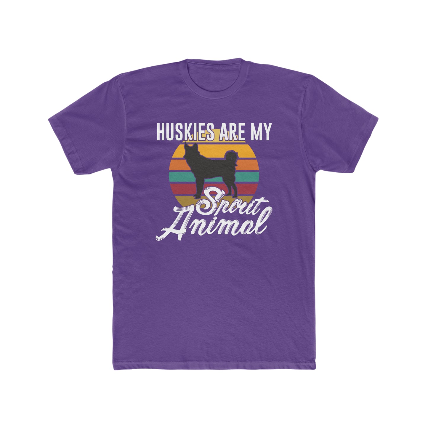 Huskies Are My Spirit Animal - Men's Cotton Crew Tee