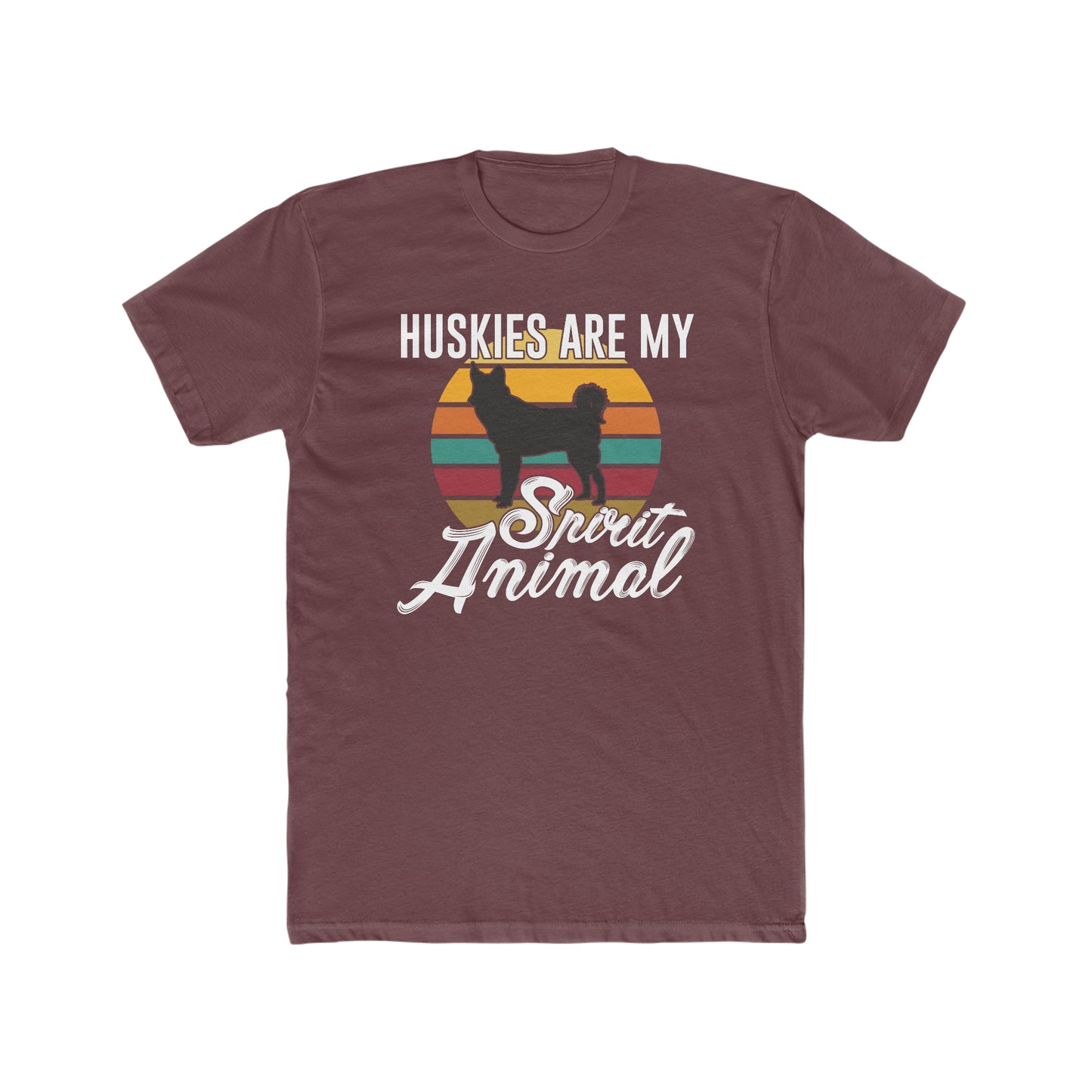 Huskies Are My Spirit Animal - Men's Cotton Crew Tee
