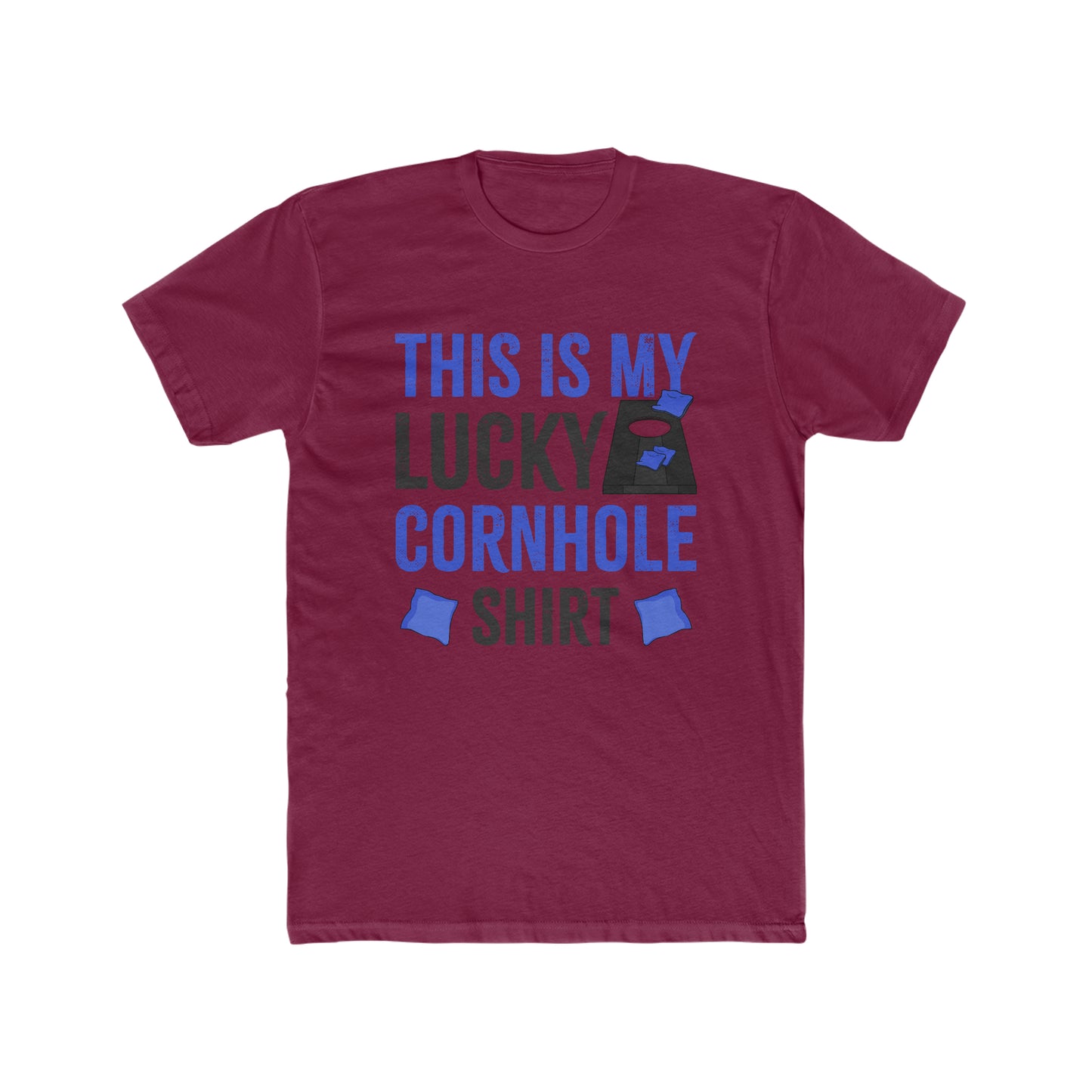 This is My Lucky Cornhole Shirt - Men's Cotton Crew Tee