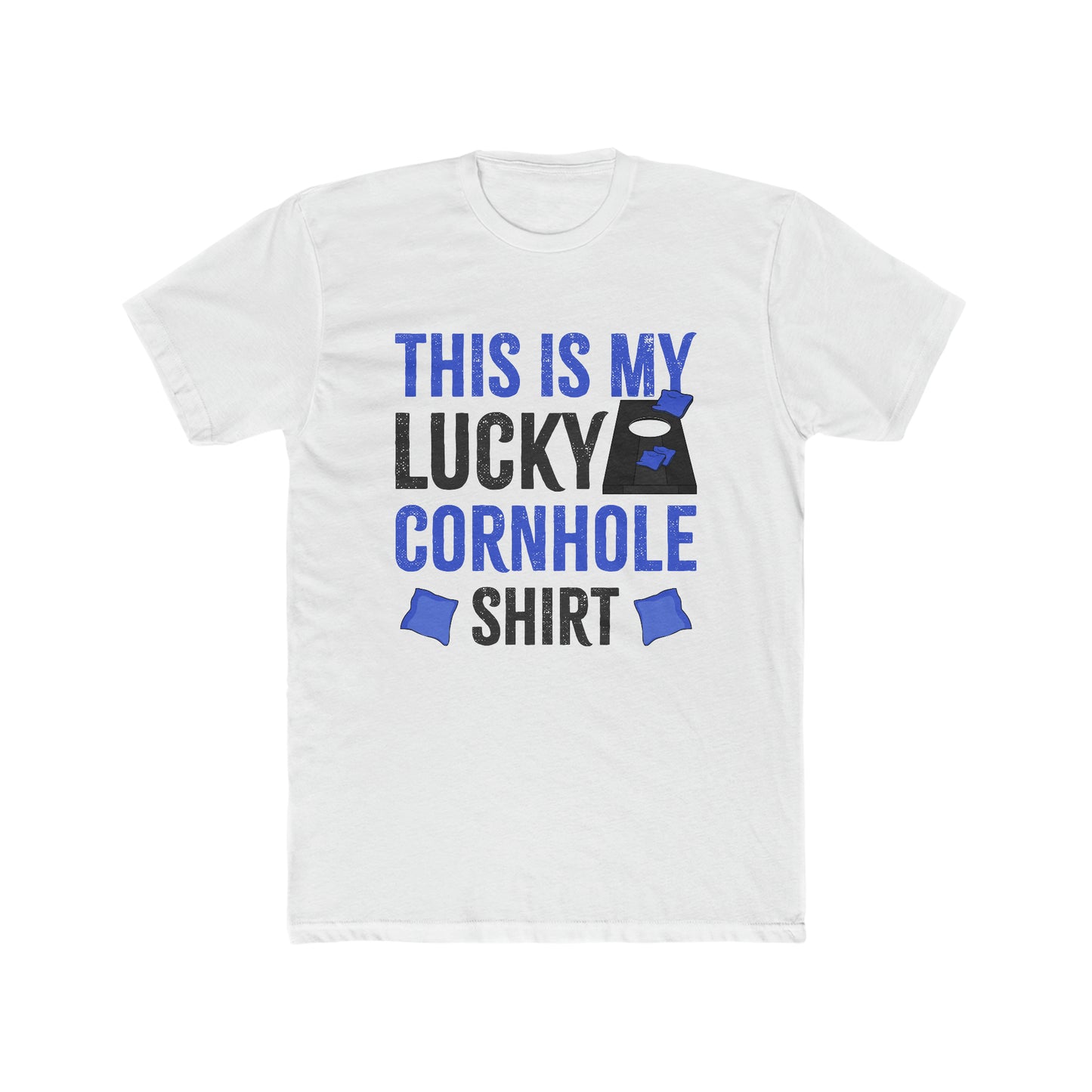 This is My Lucky Cornhole Shirt - Men's Cotton Crew Tee