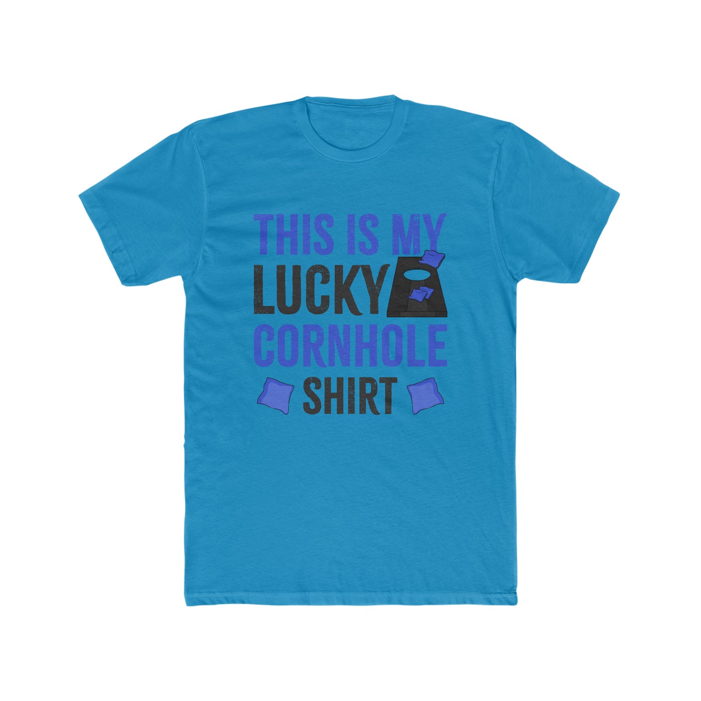 This is My Lucky Cornhole Shirt - Men's Cotton Crew Tee