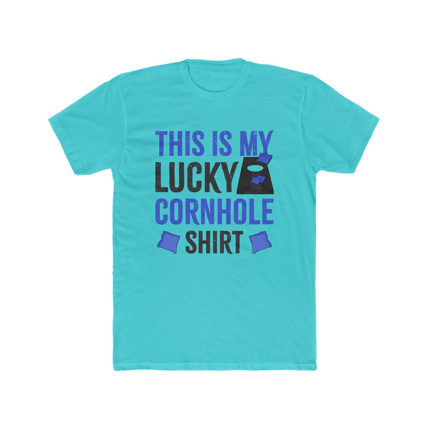 This is My Lucky Cornhole Shirt - Men's Cotton Crew Tee