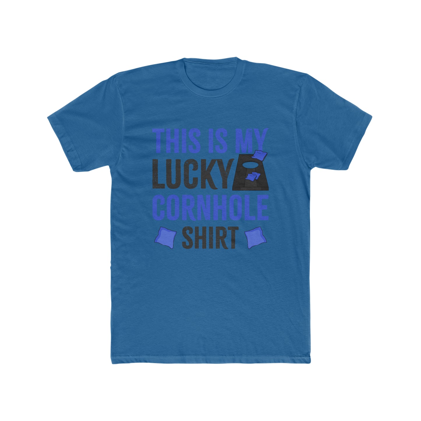This is My Lucky Cornhole Shirt - Men's Cotton Crew Tee