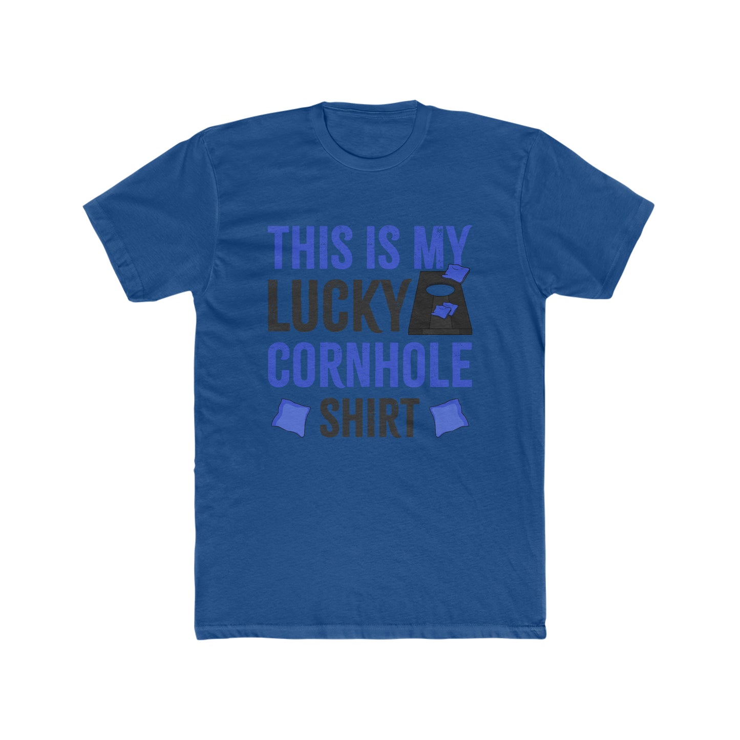 This is My Lucky Cornhole Shirt - Men's Cotton Crew Tee