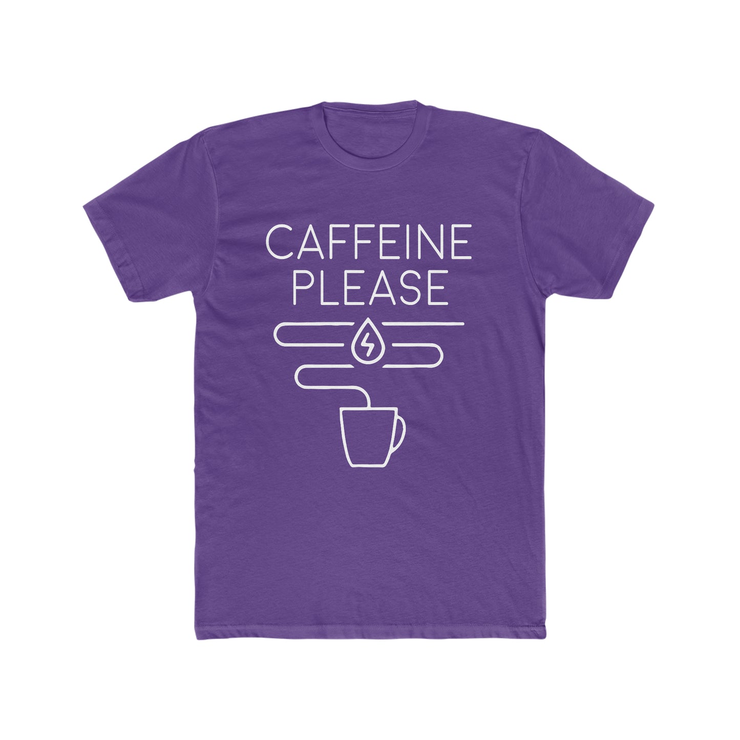 Caffeine Please - Men's Cotton Crew Tee