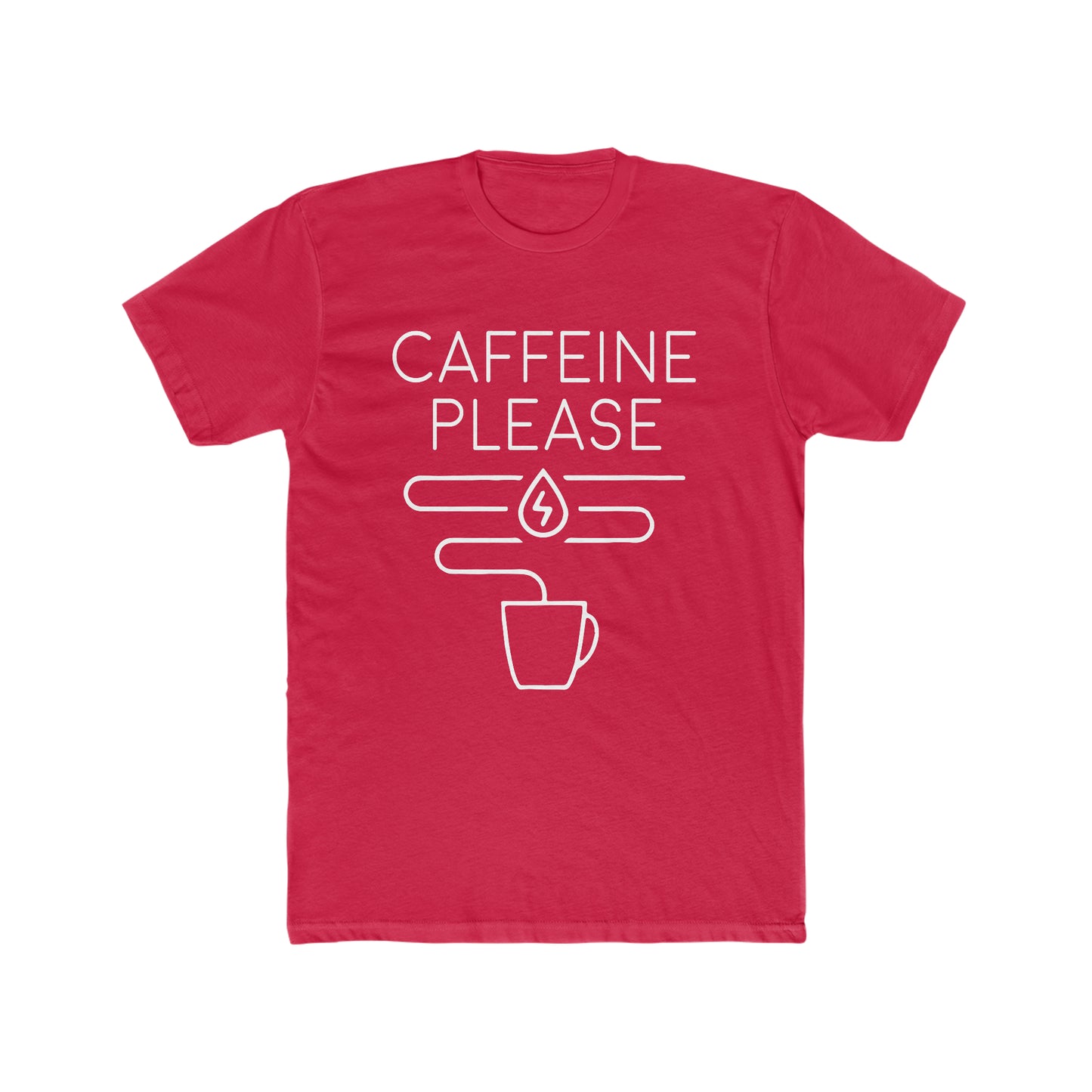 Caffeine Please - Men's Cotton Crew Tee
