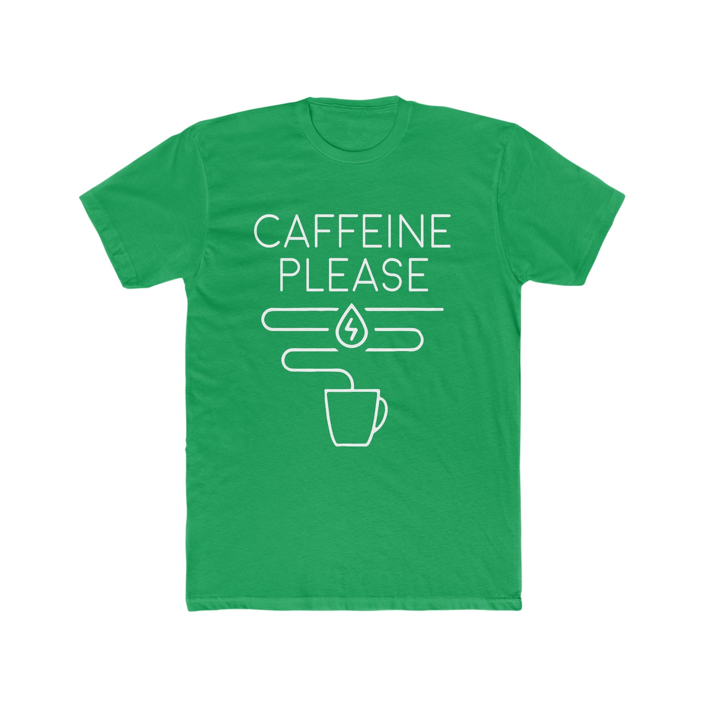 Caffeine Please - Men's Cotton Crew Tee