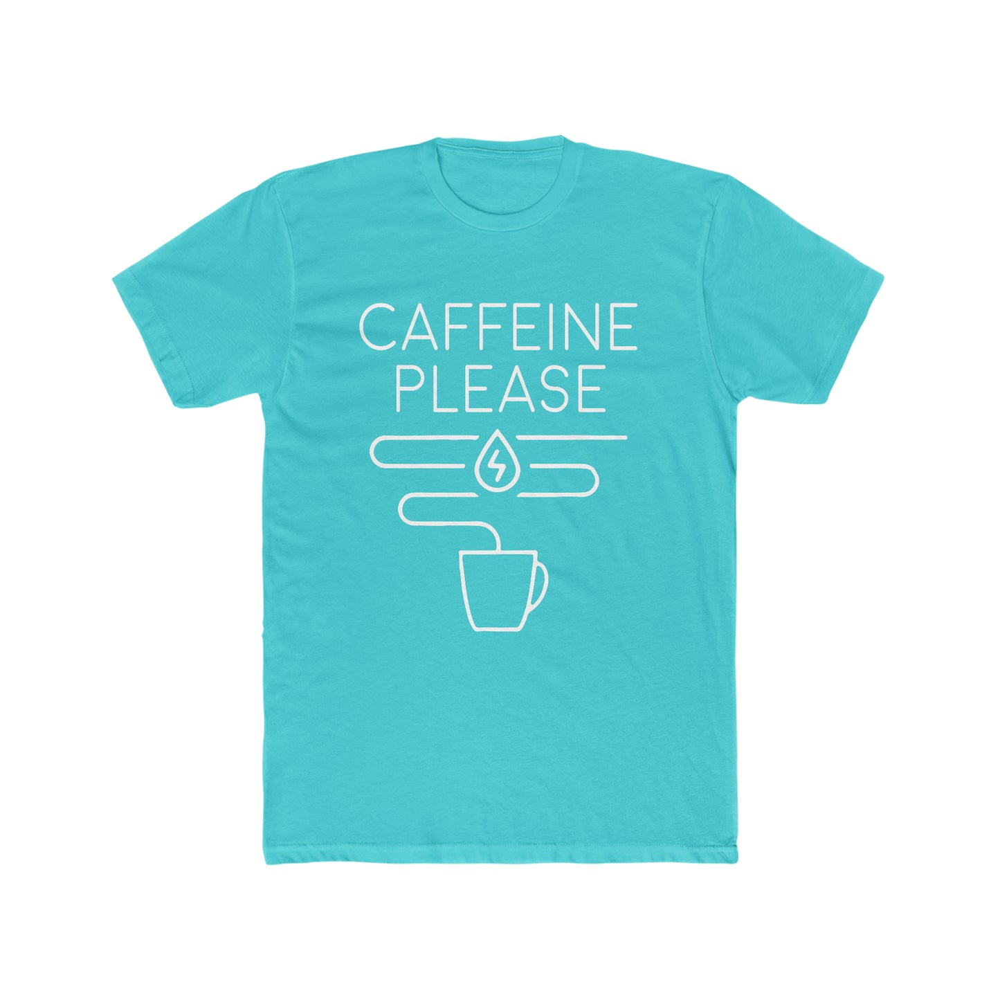 Caffeine Please - Men's Cotton Crew Tee