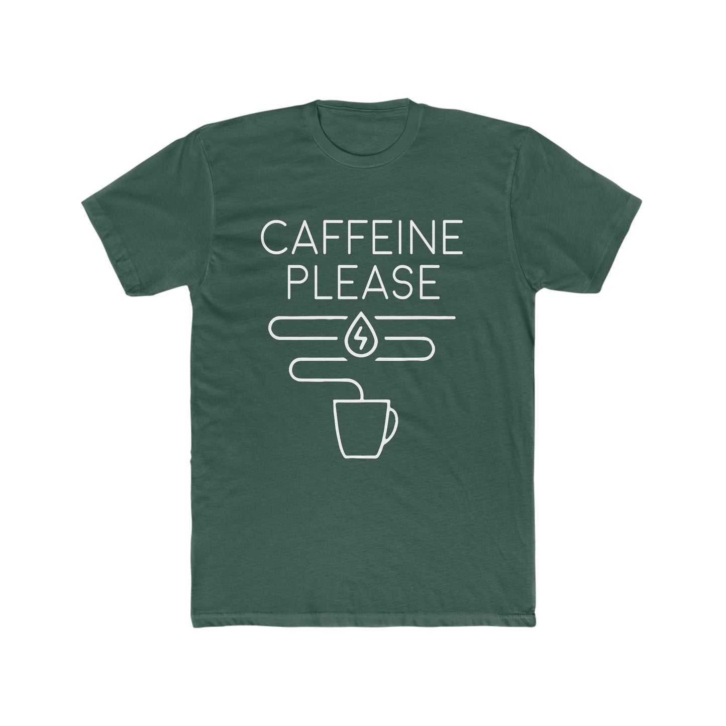 Caffeine Please - Men's Cotton Crew Tee