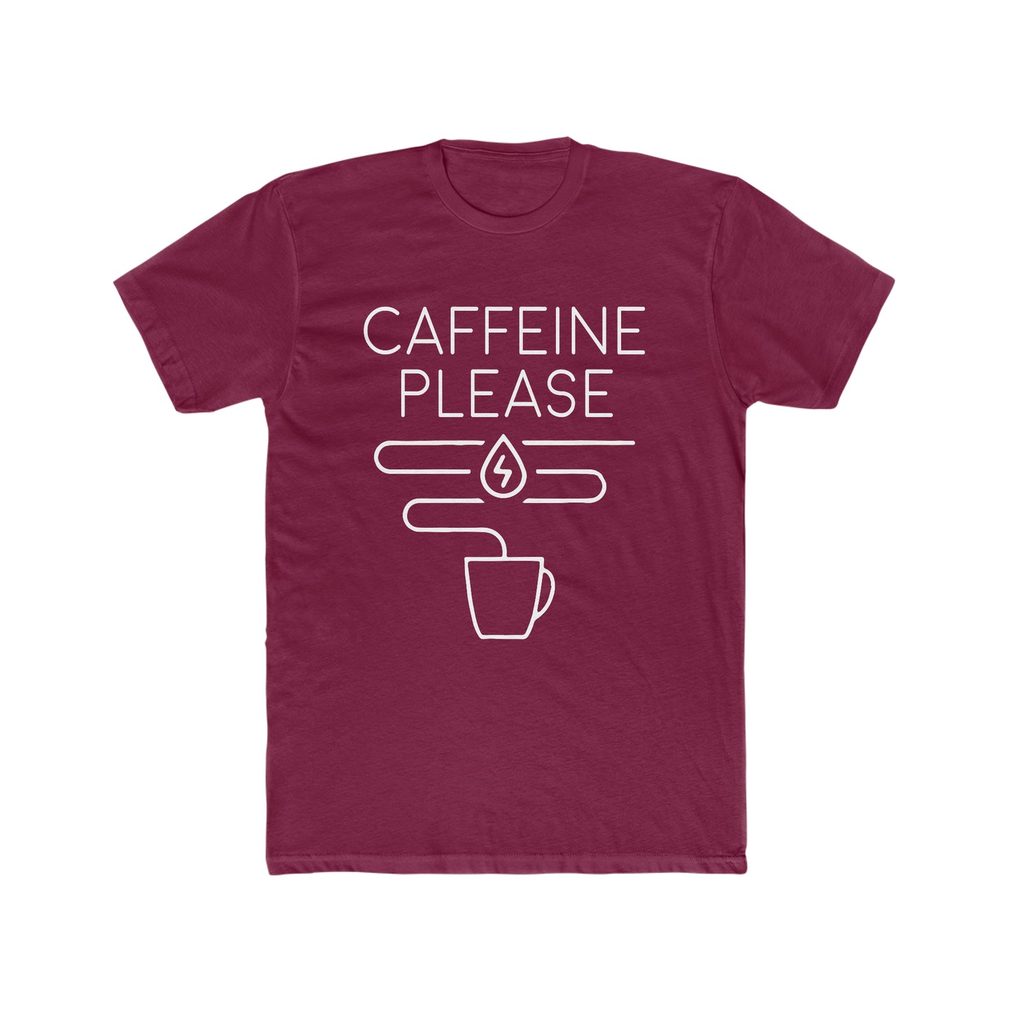 Caffeine Please - Men's Cotton Crew Tee