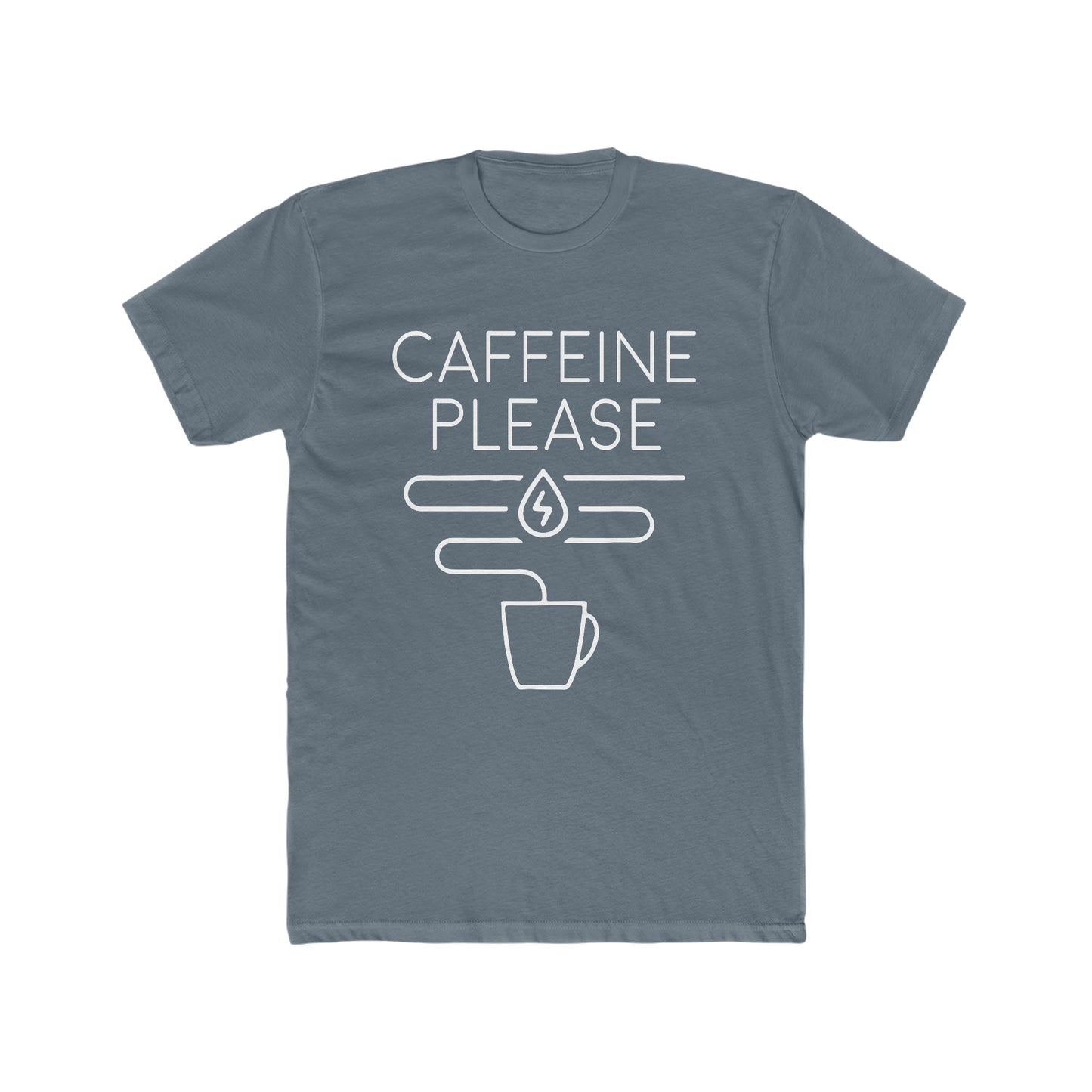 Caffeine Please - Men's Cotton Crew Tee