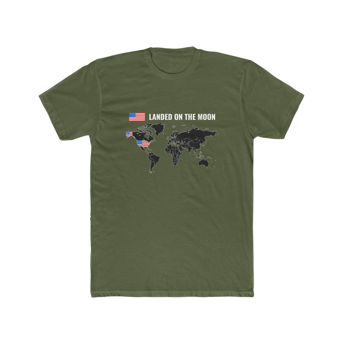 Landed On the Moon - Men's Cotton Crew Tee