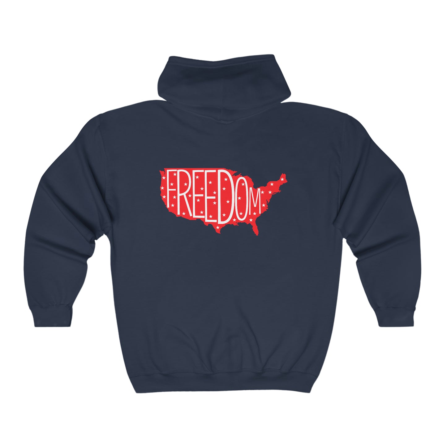 Freedom - Unisex Full Zip Hooded Sweatshirt