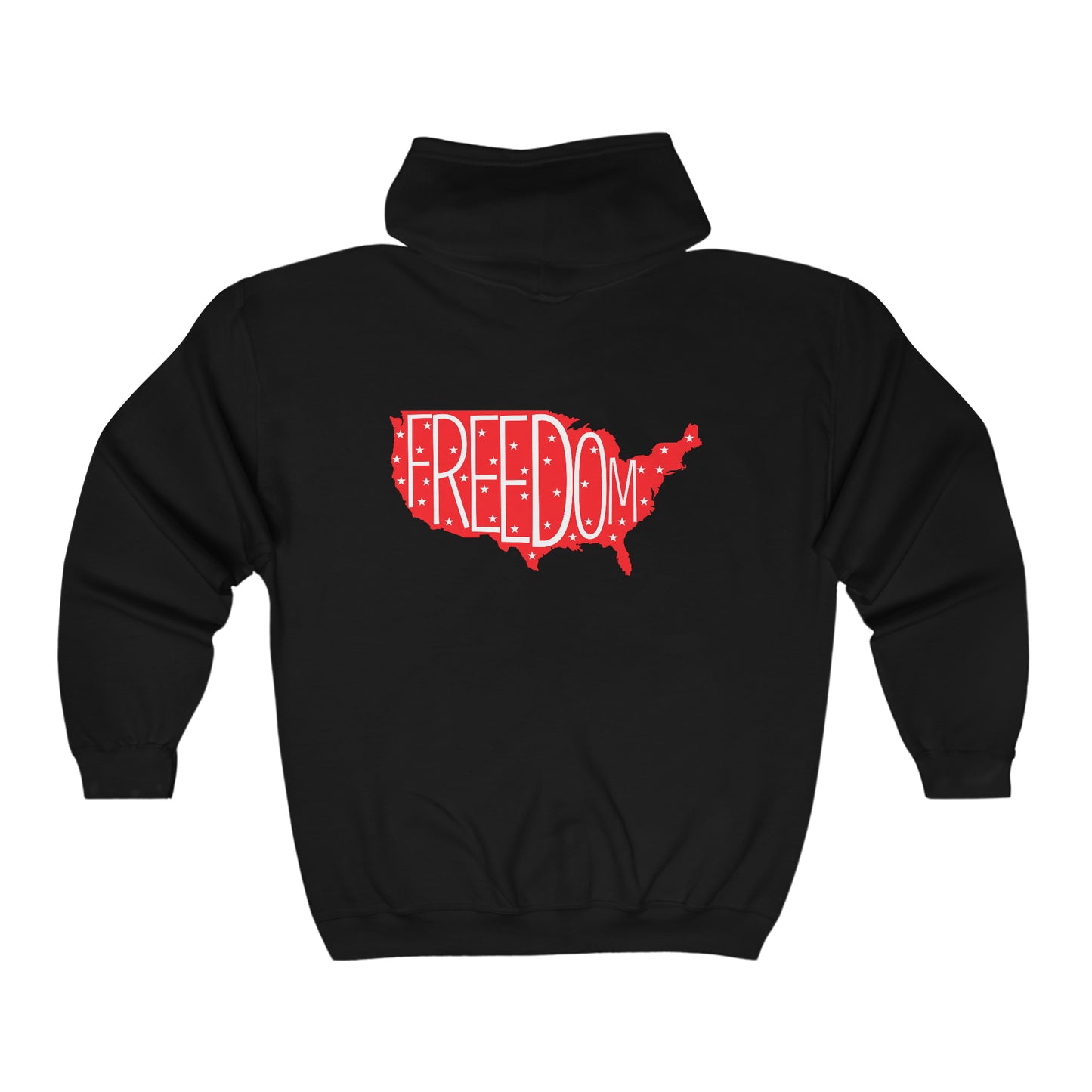 Freedom - Unisex Full Zip Hooded Sweatshirt