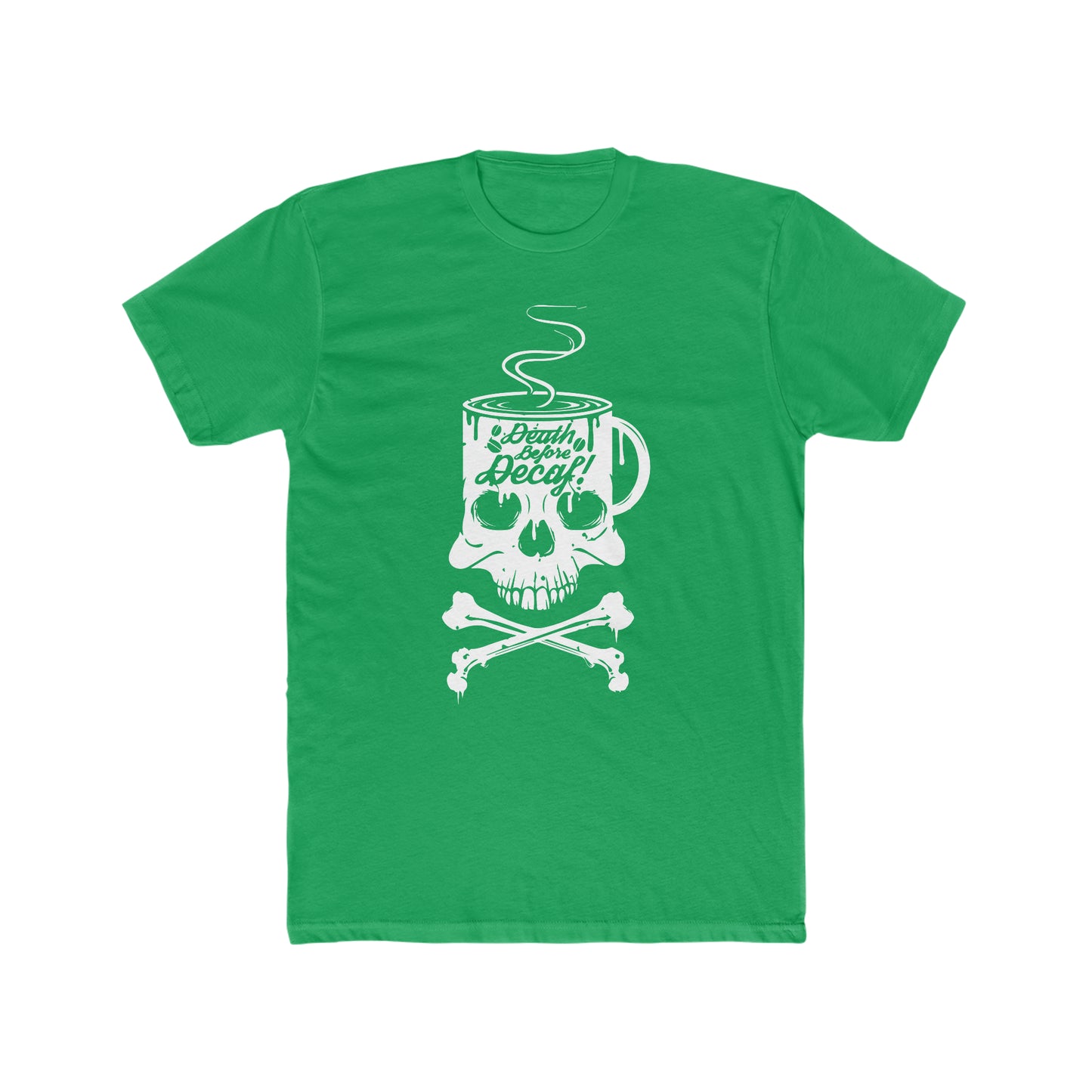 Death Before Decaf - Men's Cotton Crew Tee