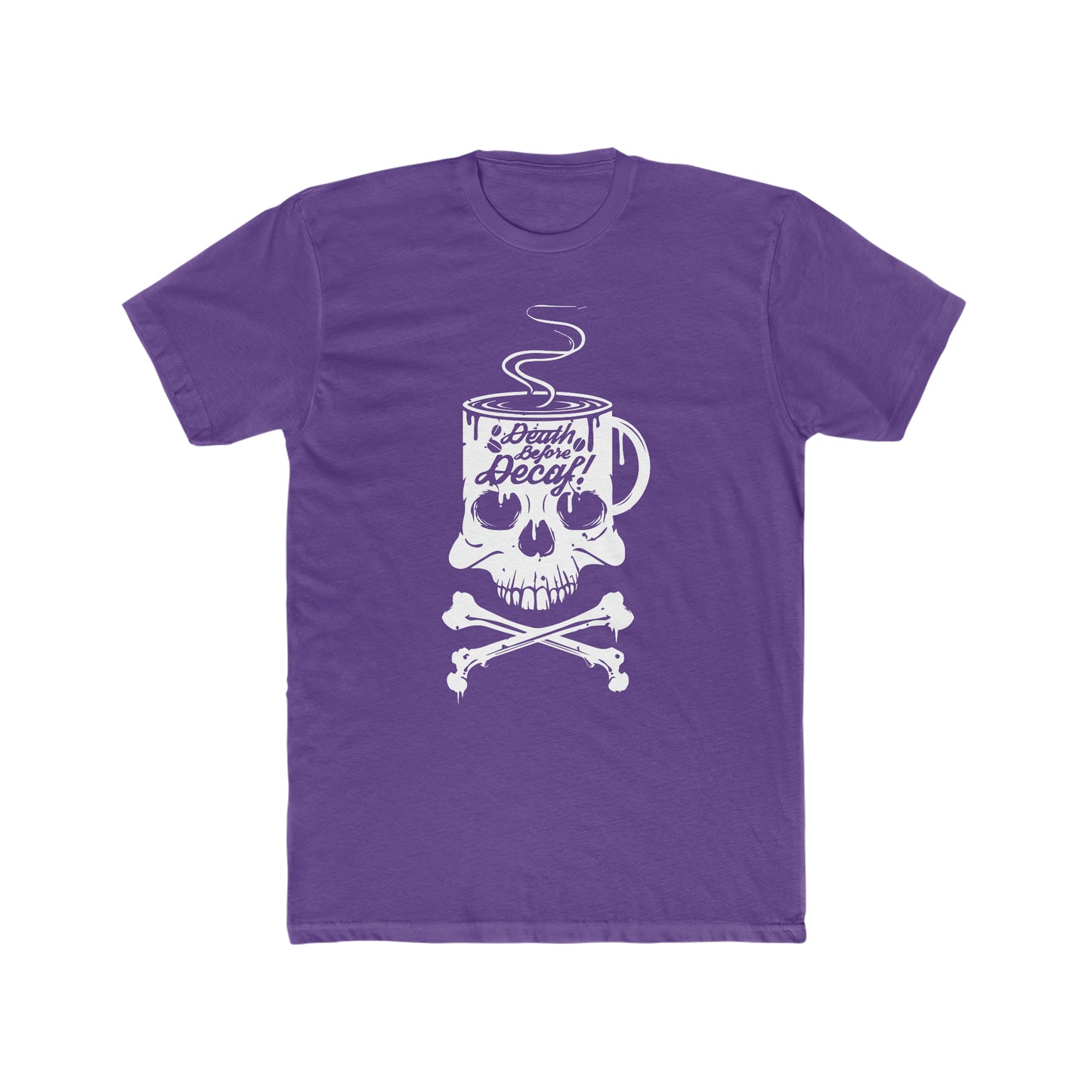 Death Before Decaf - Men's Cotton Crew Tee