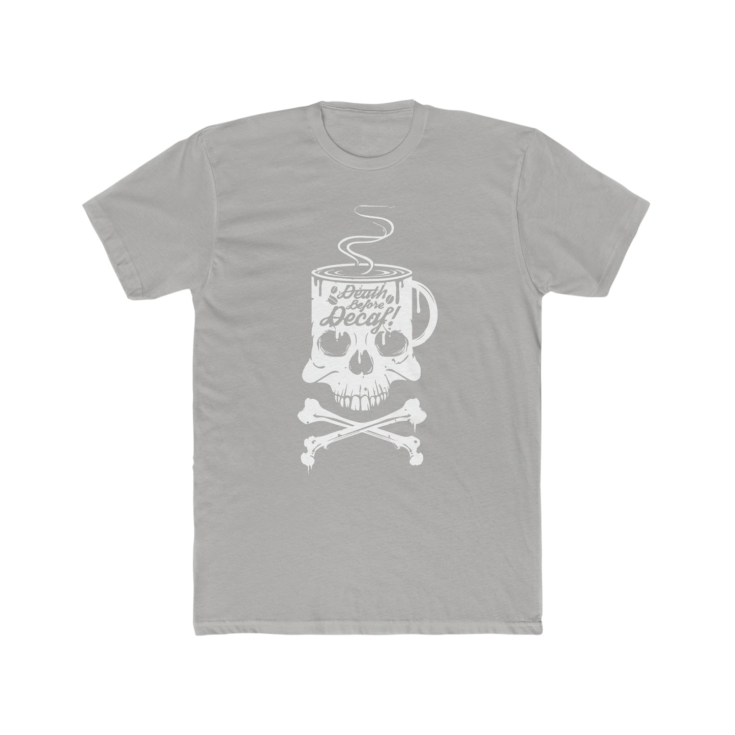 Death Before Decaf - Men's Cotton Crew Tee