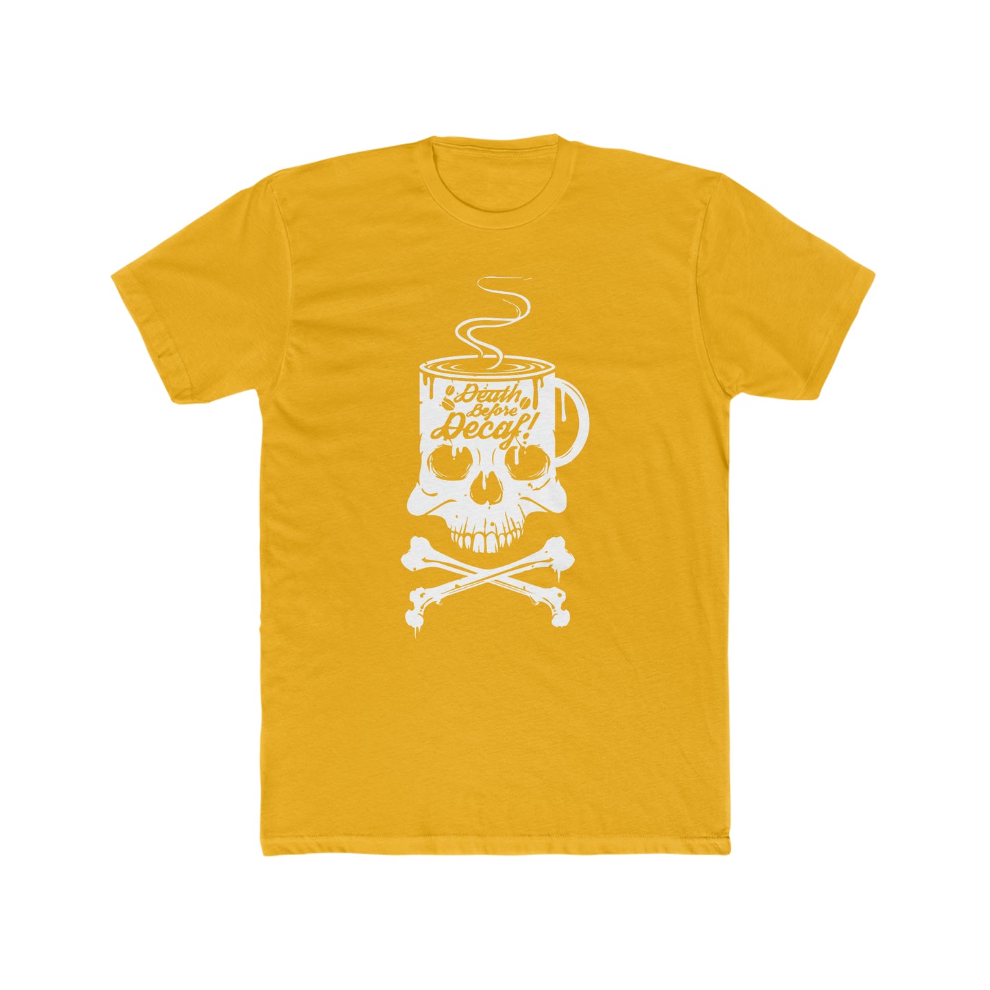 Death Before Decaf - Men's Cotton Crew Tee