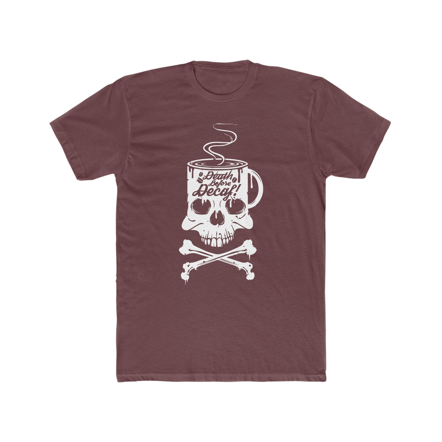 Death Before Decaf - Men's Cotton Crew Tee