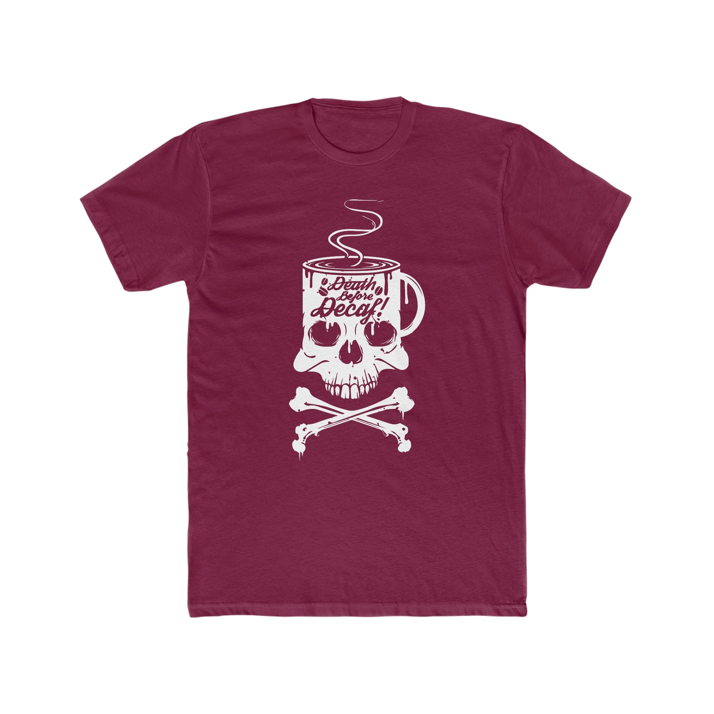 Death Before Decaf - Men's Cotton Crew Tee