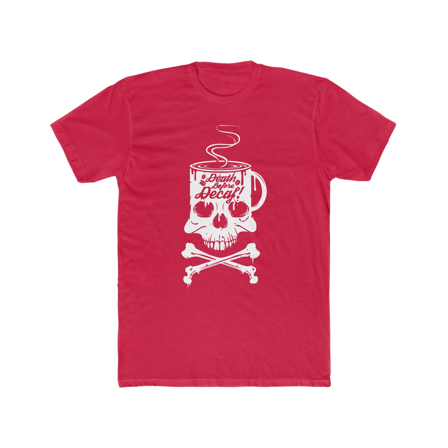 Death Before Decaf - Men's Cotton Crew Tee