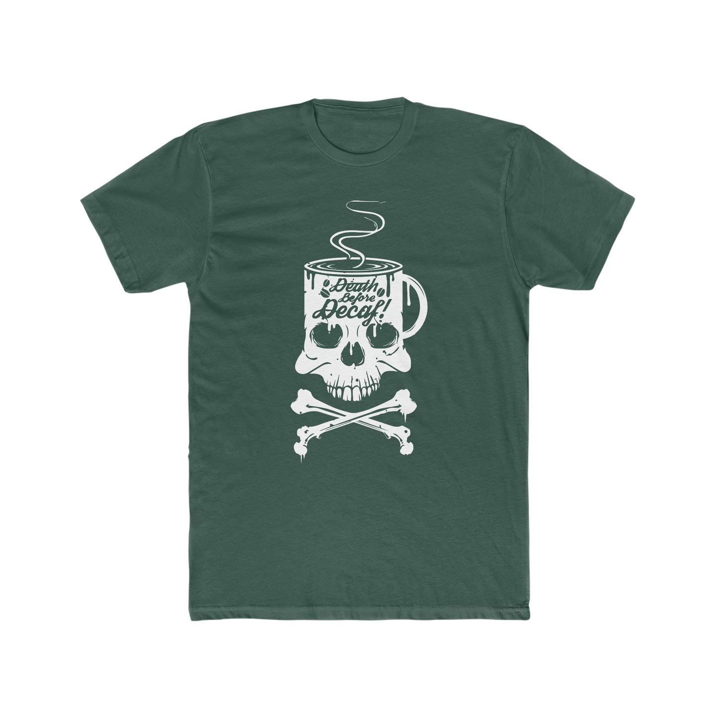 Death Before Decaf - Men's Cotton Crew Tee