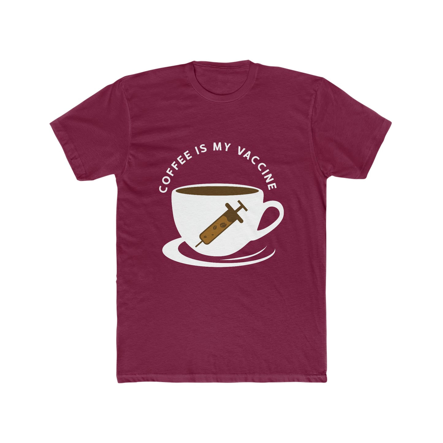 Coffee Is My Vaccine 2 - Men's Cotton Crew Tee
