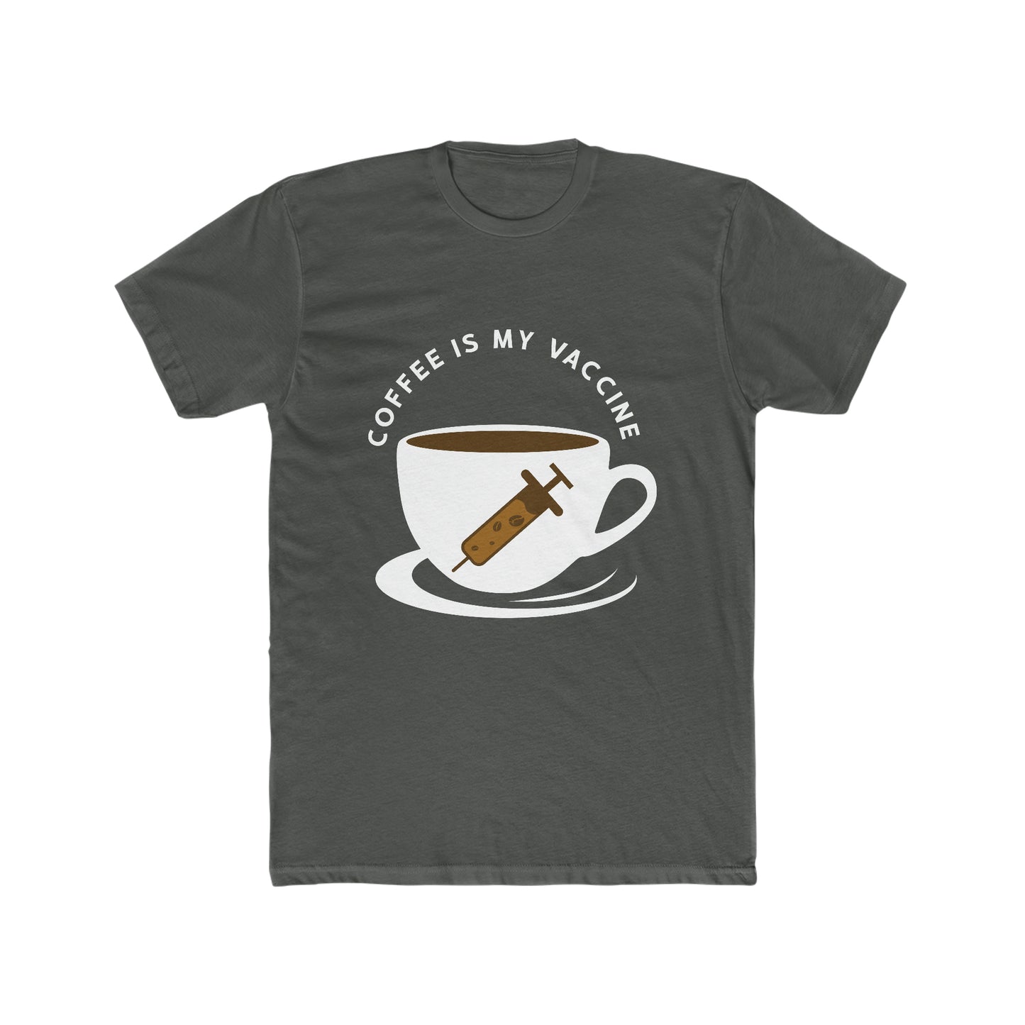 Coffee Is My Vaccine 2 - Men's Cotton Crew Tee
