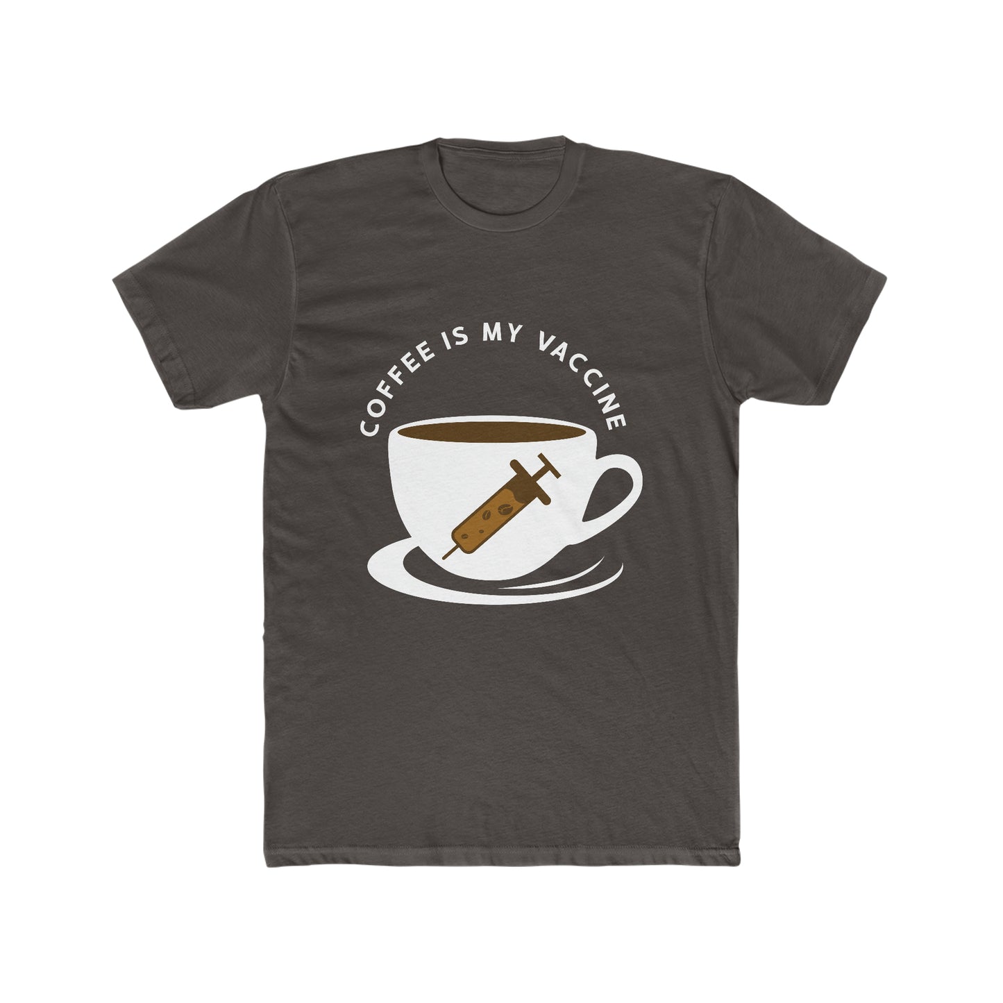 Coffee Is My Vaccine 2 - Men's Cotton Crew Tee