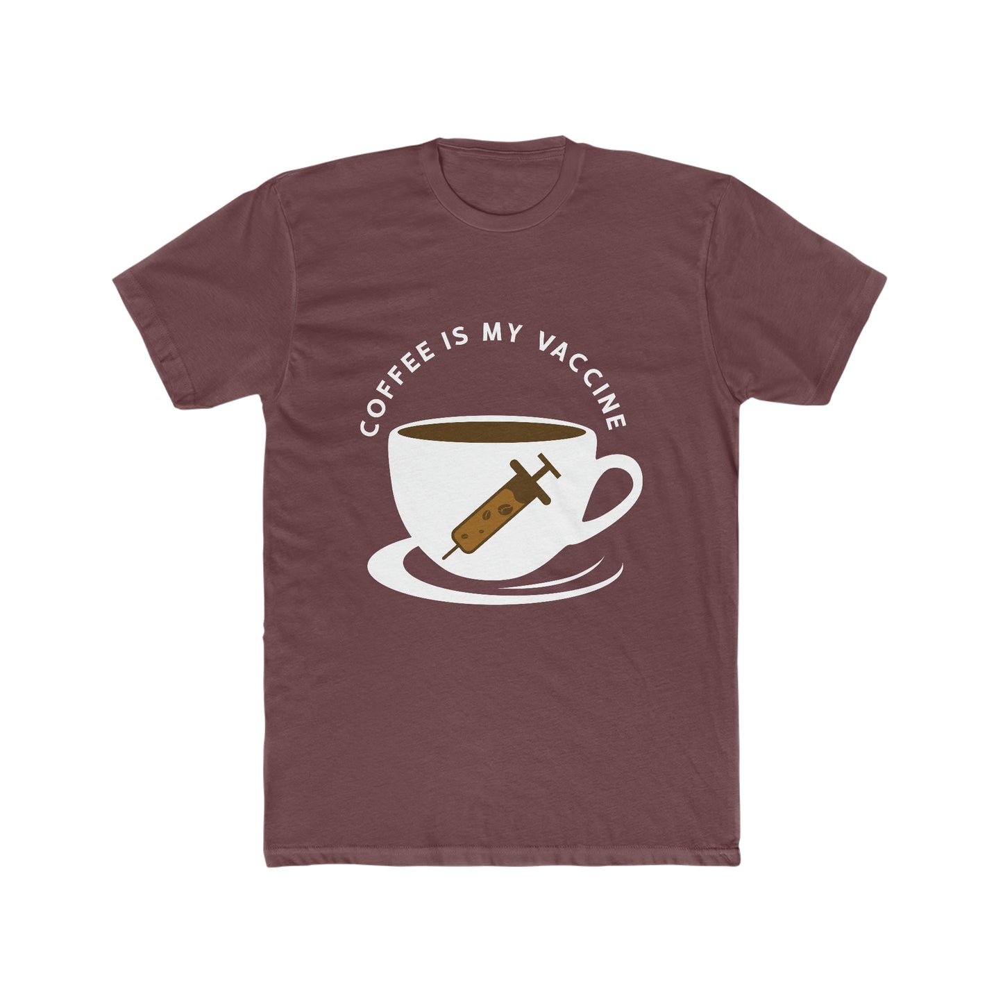 Coffee Is My Vaccine 2 - Men's Cotton Crew Tee