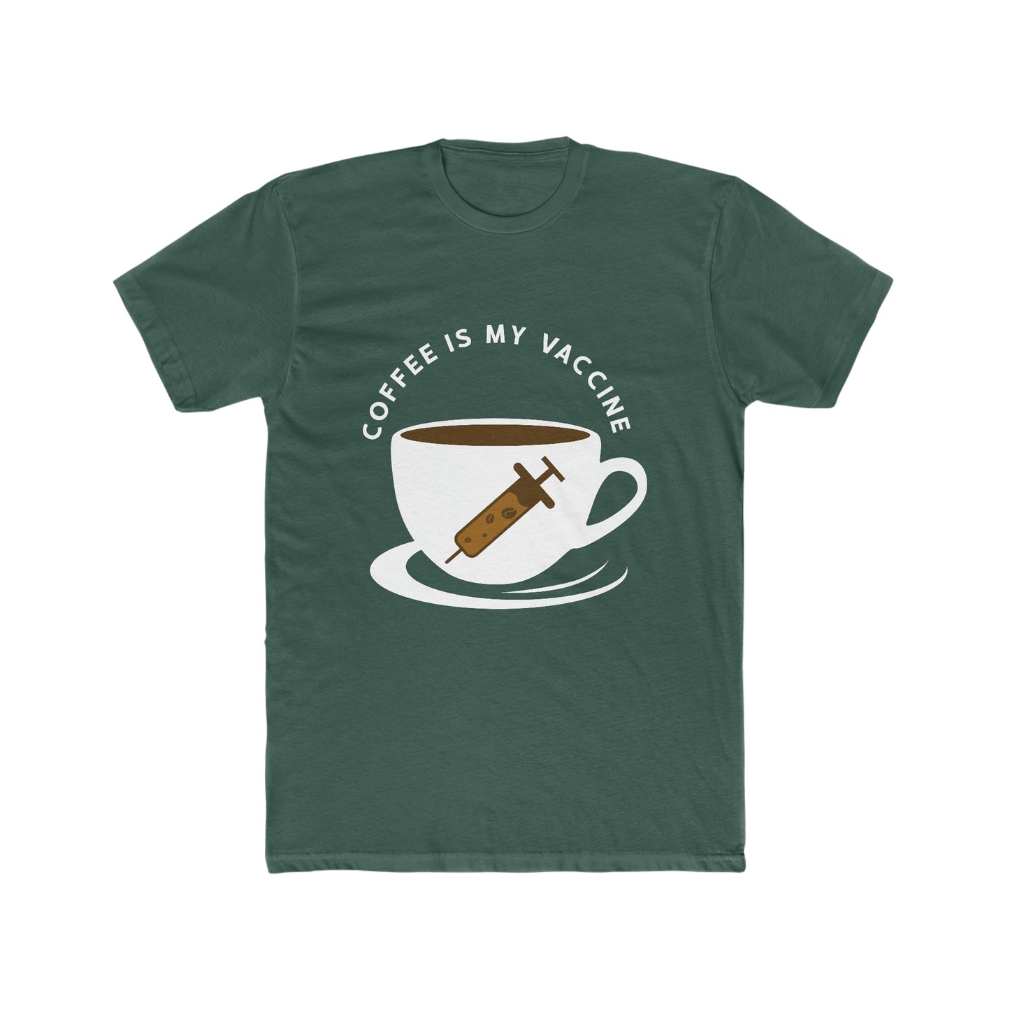 Coffee Is My Vaccine 2 - Men's Cotton Crew Tee