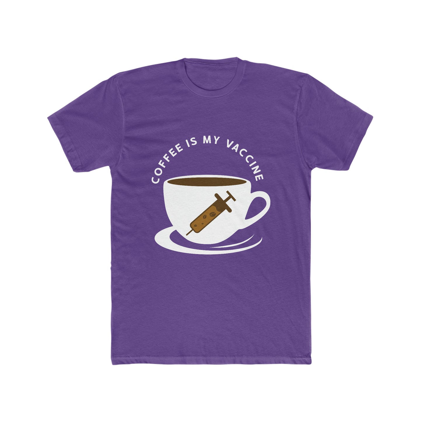Coffee Is My Vaccine 2 - Men's Cotton Crew Tee