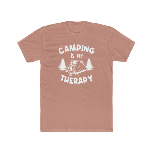 Camping Is My Therapy -  Men's Cotton Crew Tee