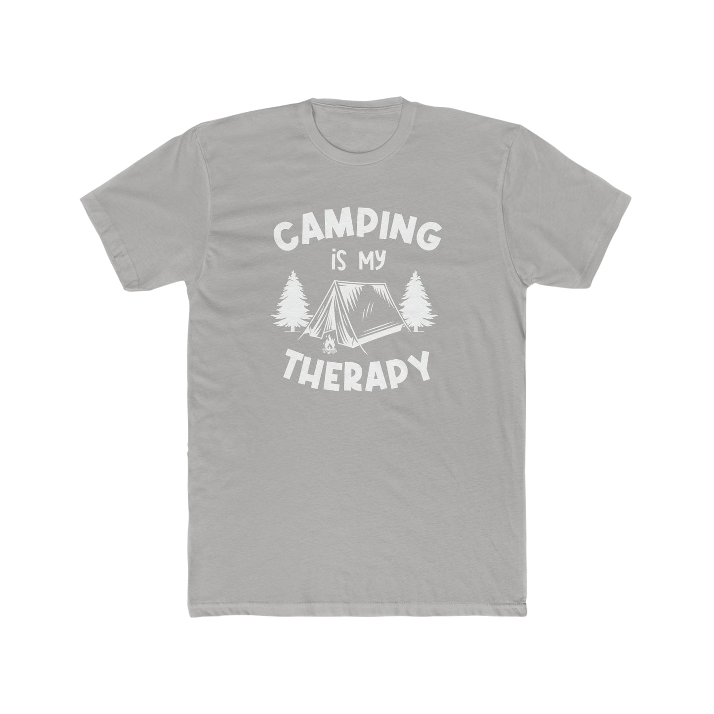 Camping Is My Therapy - Men's Cotton Crew Tee