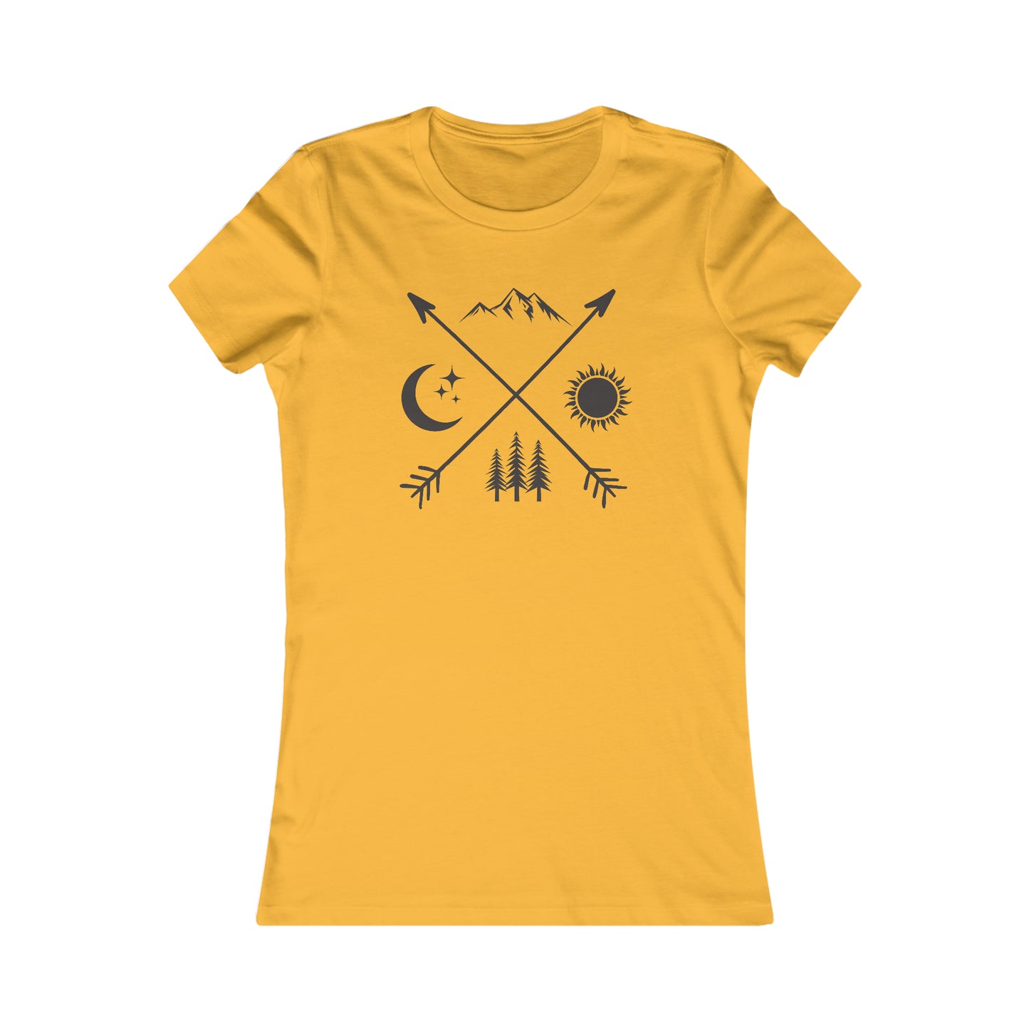 Crossing Arrows - Moon/Sun - Mountains/Forest - Women's Tee