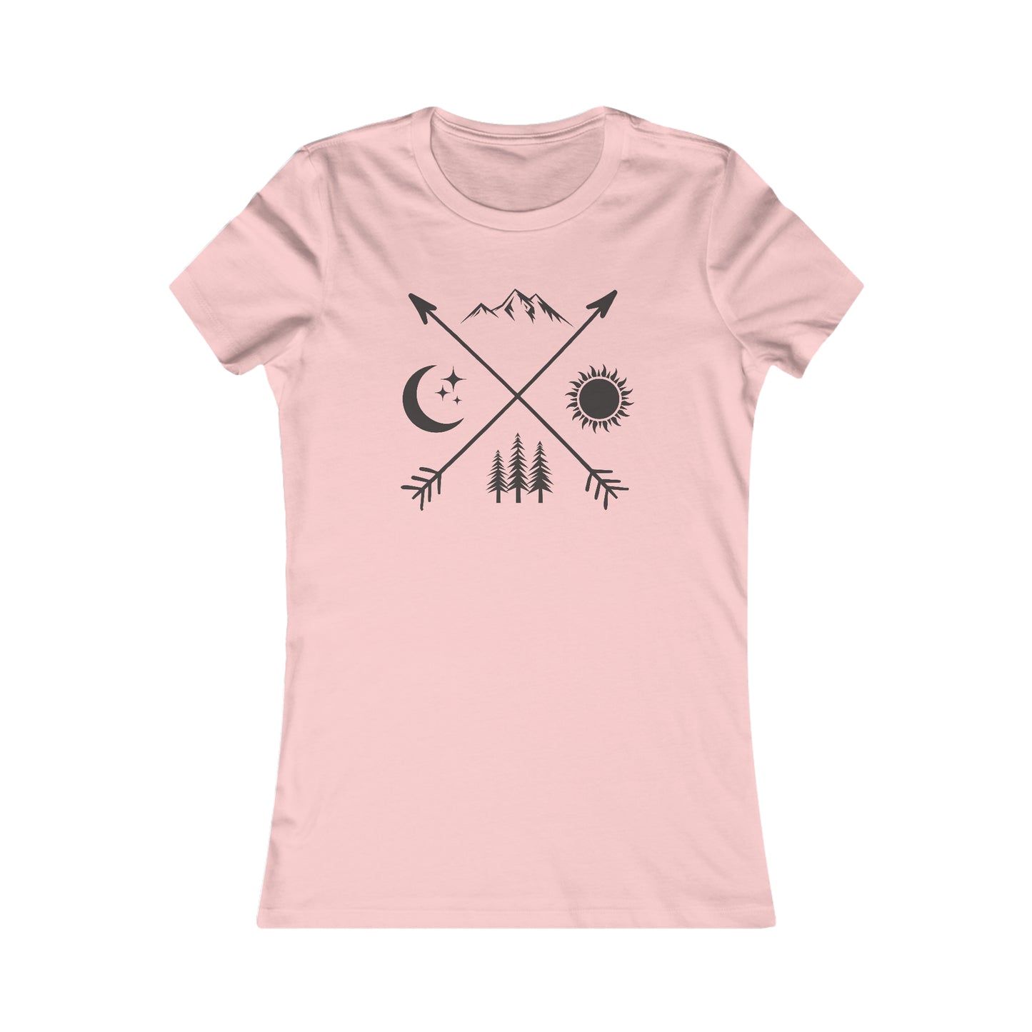 Crossing Arrows - Moon/Sun - Mountains/Forest - Women's Tee